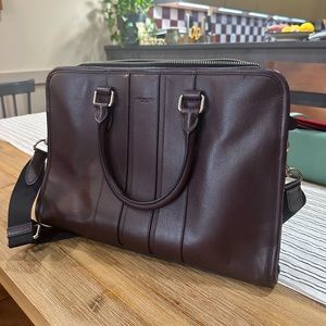 Coach Briefcase - Burgundy